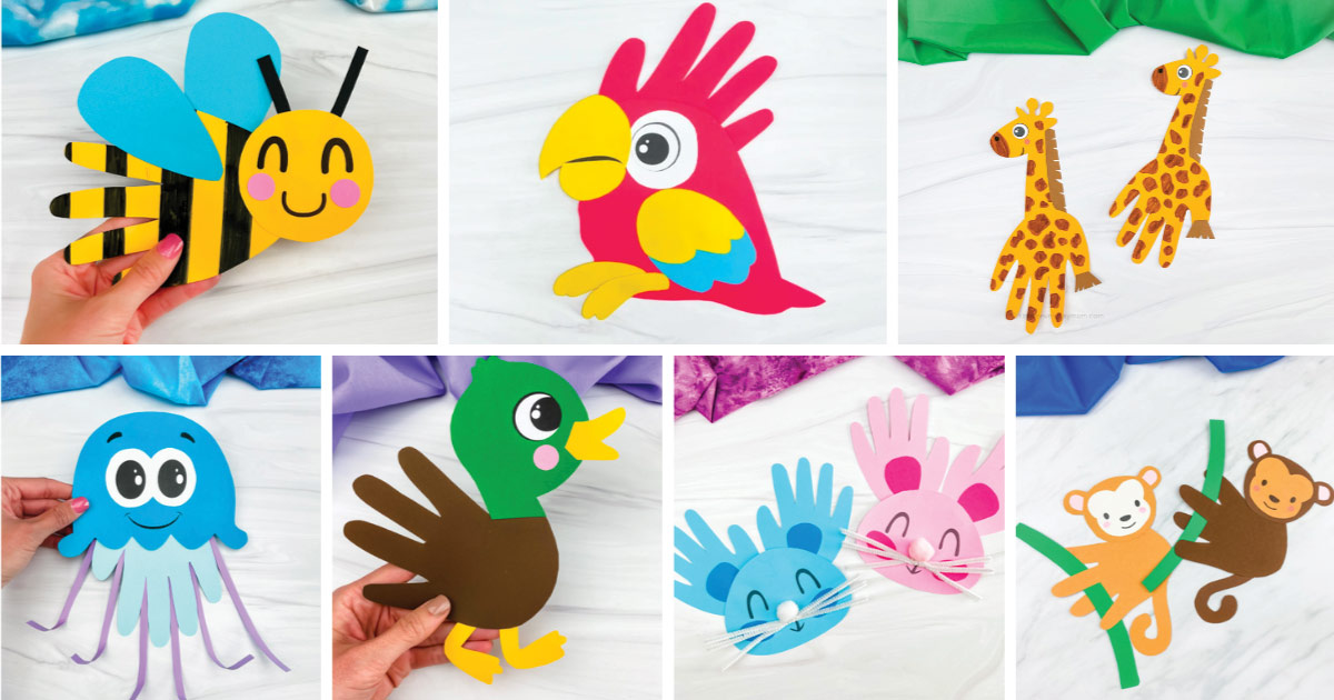 53 Fun Handprint Crafts For Kids [Free Templates] - Simple Everyday Mom