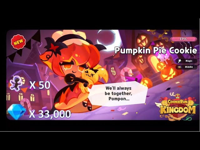 Cookie Run Kingdom : Pumpkin Pie Cookie Gacha - YouTube